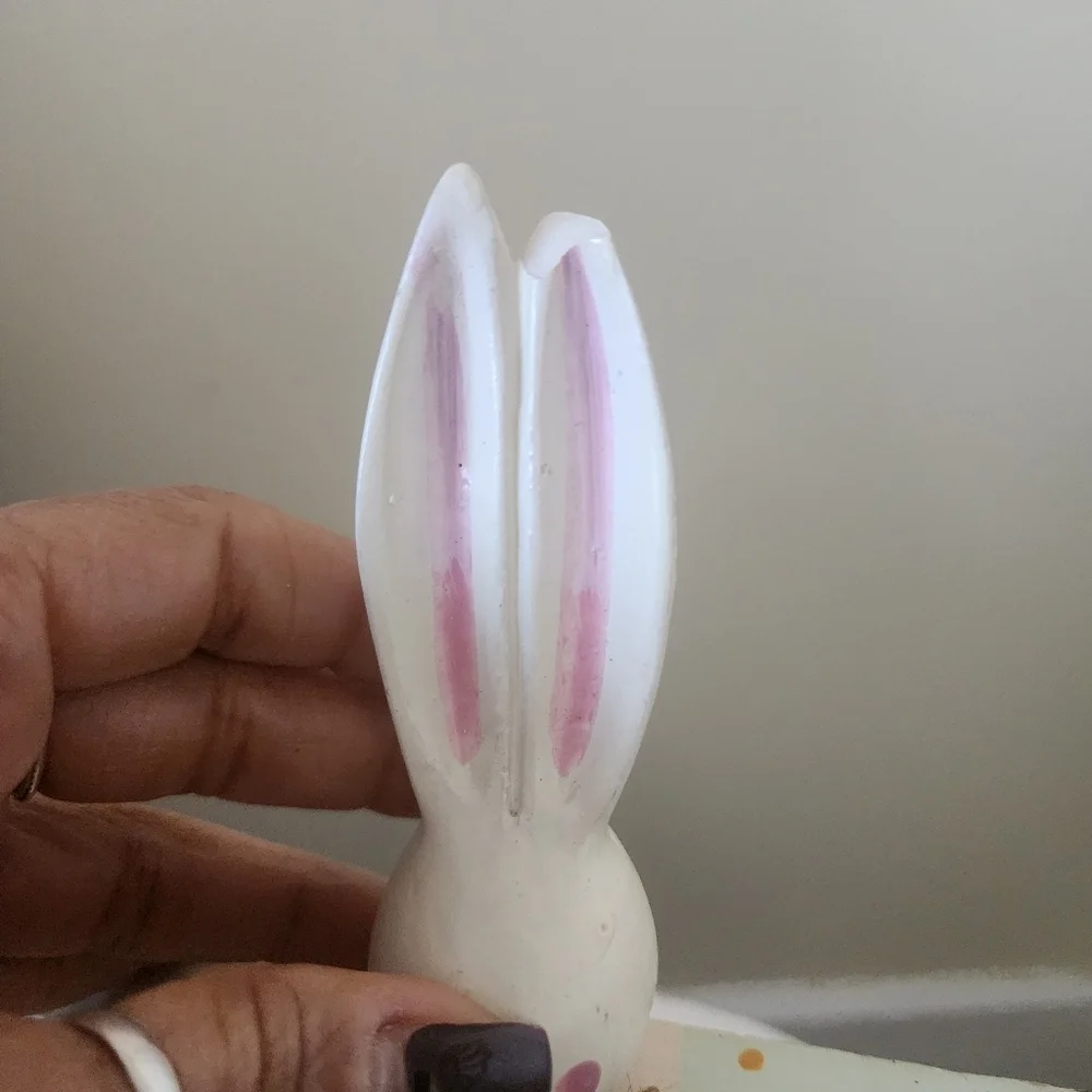 Colorful Wooden Bunny Figurines